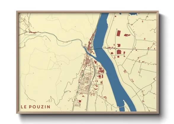 Une affiche de carte sur Le Pouzin