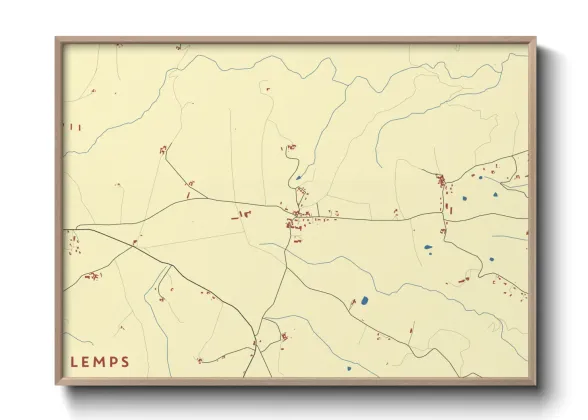 Une affiche de carte sur Lemps