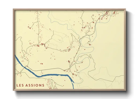 Une affiche de carte sur Les Assions