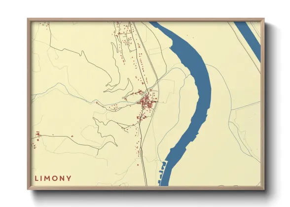 Une affiche de carte sur Limony