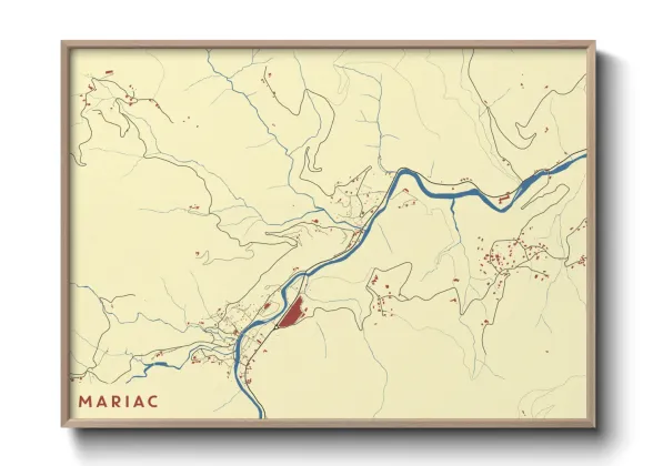 Une affiche de carte sur Mariac