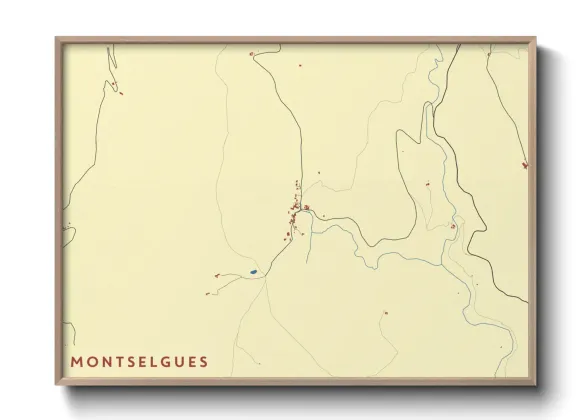 Une affiche de carte sur Montselgues