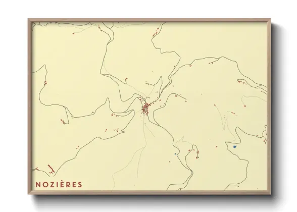 Une affiche de carte sur Nozières