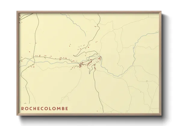 Une affiche de carte sur Rochecolombe