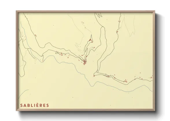 Une affiche de carte sur Sablières