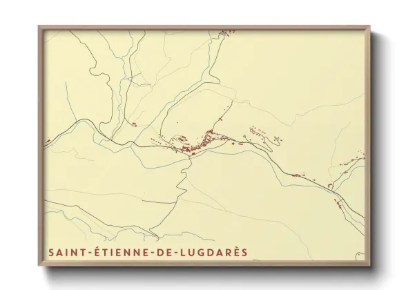 Une affiche de carte sur Saint-Étienne-de-Lugdarès