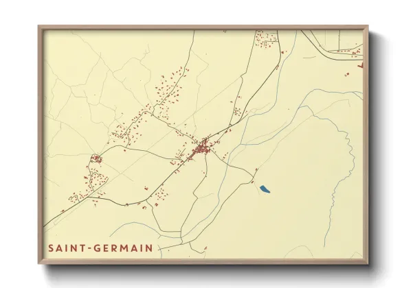 Une affiche de carte sur Saint-Germain