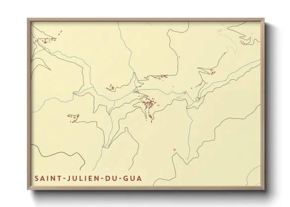 Une affiche de carte sur Saint-Julien-du-Gua