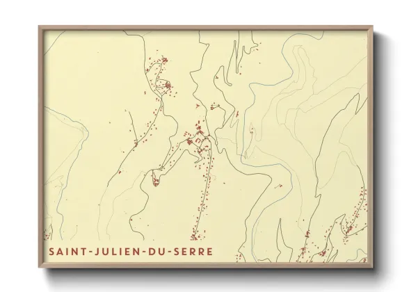 Une affiche de carte sur Saint-Julien-du-Serre