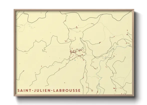 Une affiche de carte sur Saint-Julien-Labrousse