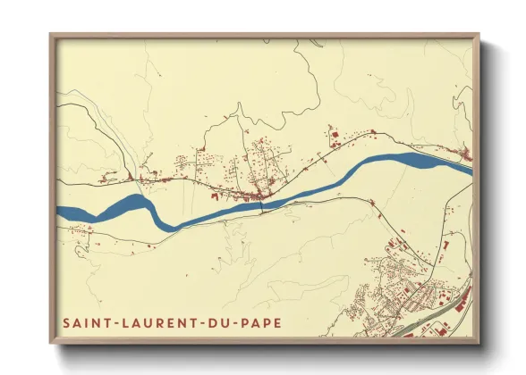 Une affiche de carte sur Saint-Laurent-du-Pape