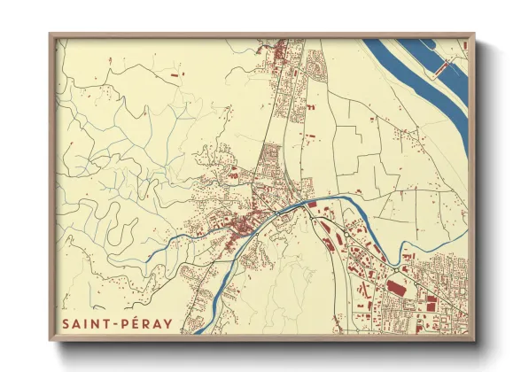 Une affiche de carte sur Saint-Péray