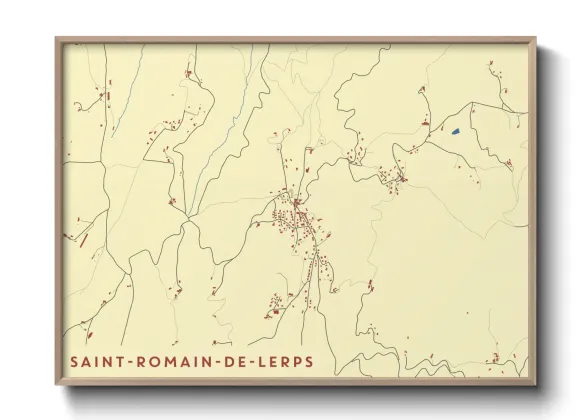 Une affiche de carte sur Saint-Romain-de-Lerps
