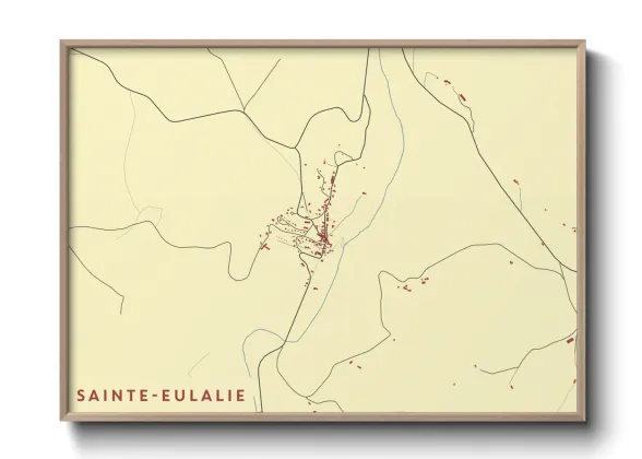 Une affiche de carte sur Sainte-Eulalie