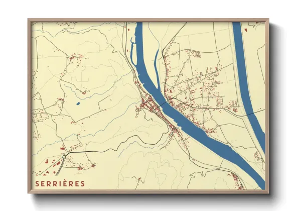 Une affiche de carte sur Serrières