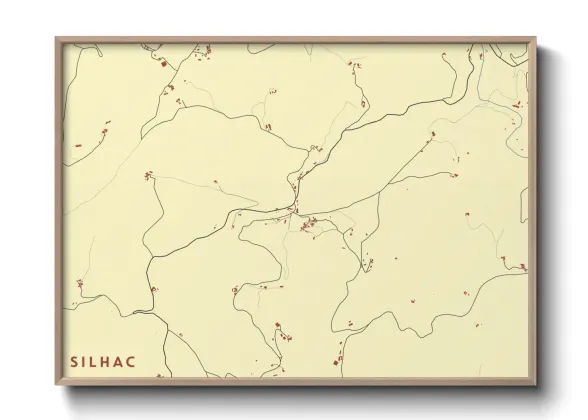 Une affiche de carte sur Silhac