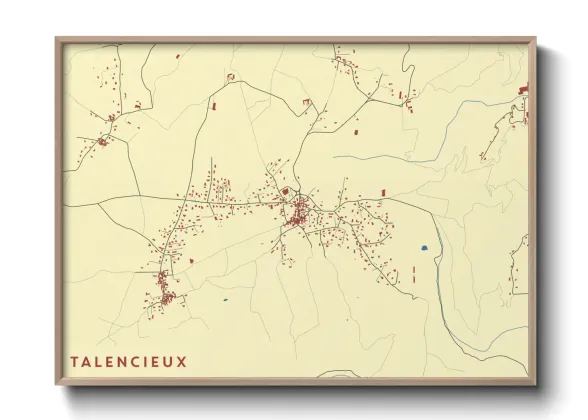 Une affiche de carte sur Talencieux