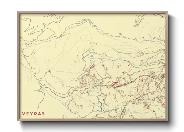Une affiche de carte sur Veyras