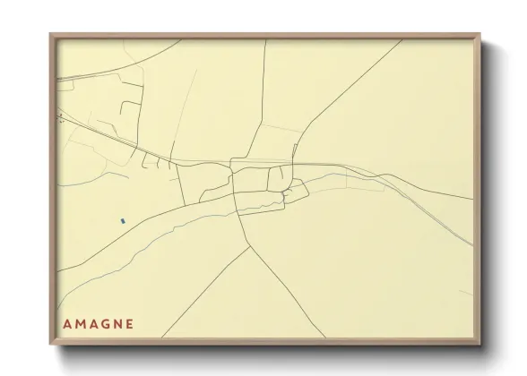 Une affiche de carte sur Amagne