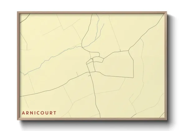 Une affiche de carte sur Arnicourt