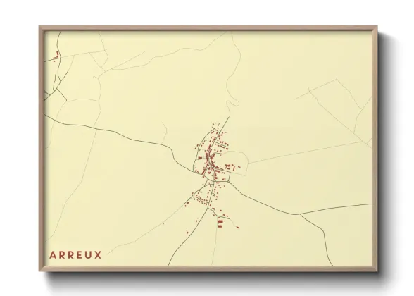 Une affiche de carte sur Arreux