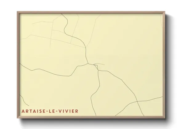 Une affiche de carte sur Artaise-le-Vivier