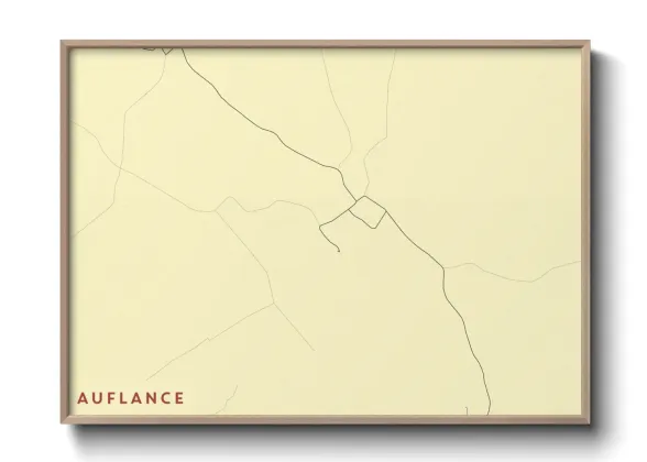 Une affiche de carte sur Auflance