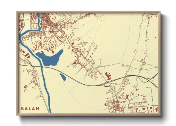 Une affiche de carte sur Balan