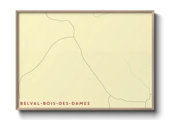 Une affiche de carte sur Belval-Bois-des-Dames