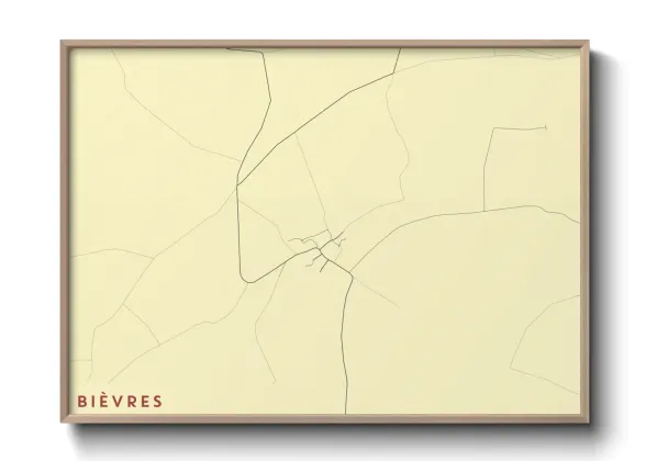Une affiche de carte sur Bièvres