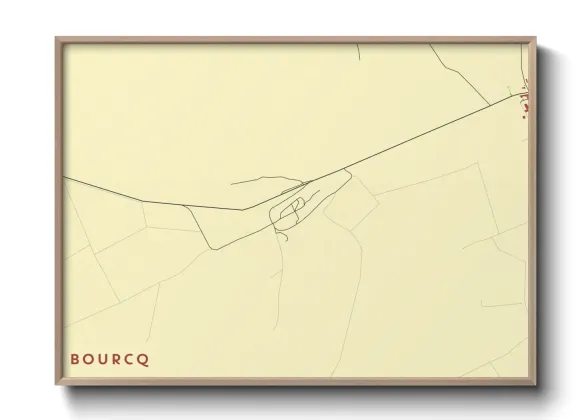 Une affiche de carte sur Bourcq