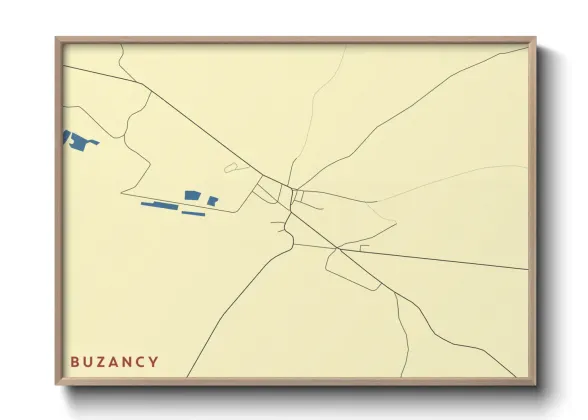 Une affiche de carte sur Buzancy