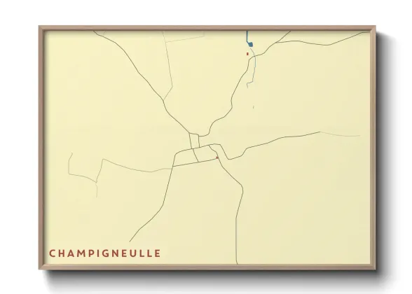Une affiche de carte sur Champigneulle