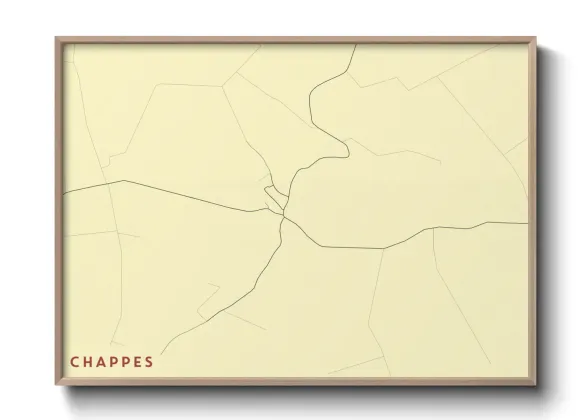 Une affiche de carte sur Chappes