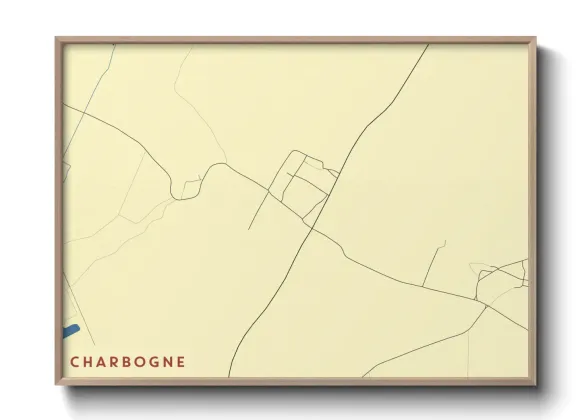 Une affiche de carte sur Charbogne
