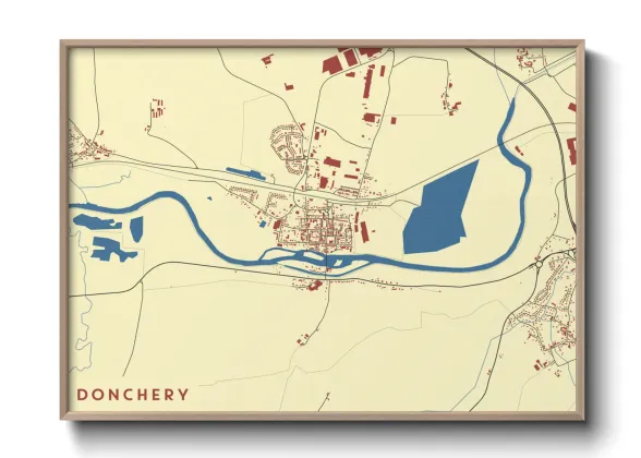 Une affiche de carte sur Donchery
