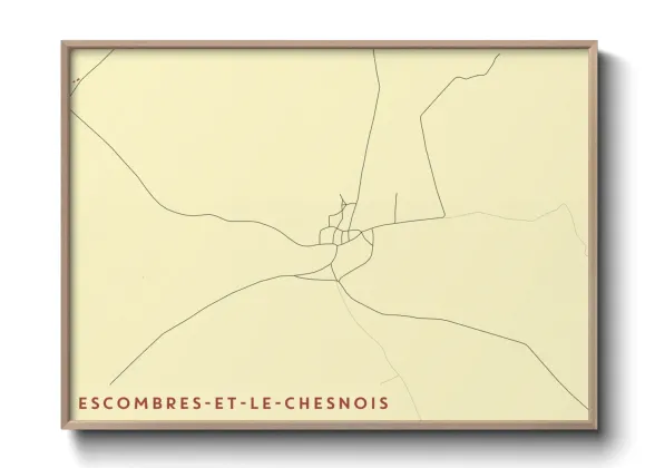 Une affiche de carte sur Escombres-et-le-Chesnois