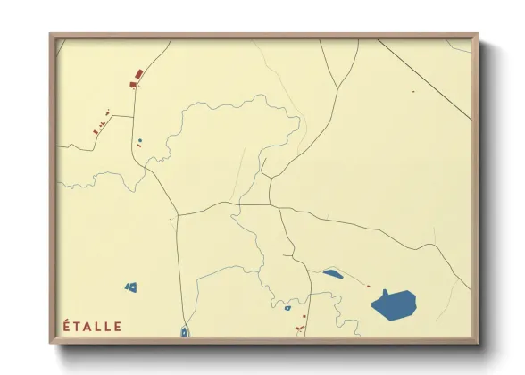 Une affiche de carte sur Étalle