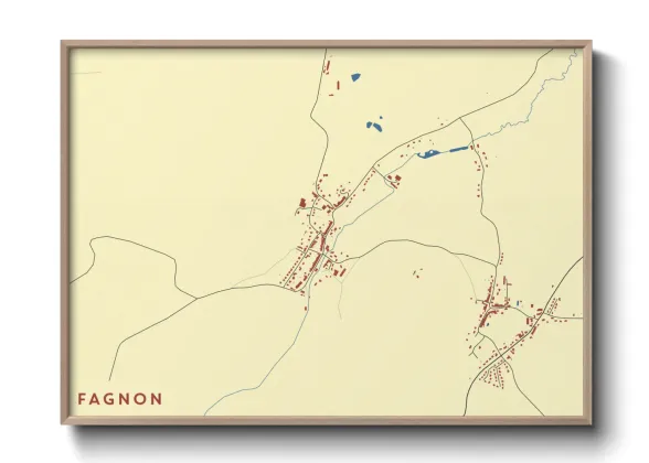 Une affiche de carte sur Fagnon