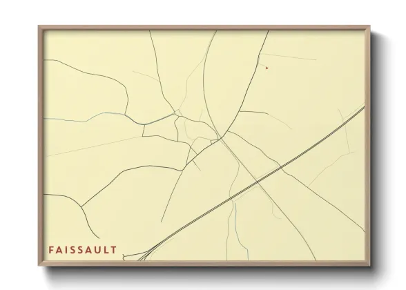 Une affiche de carte sur Faissault