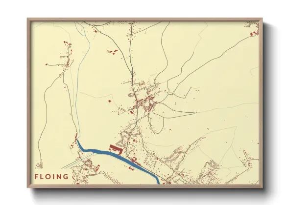 Une affiche de carte sur Floing