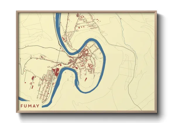 Une affiche de carte sur Fumay