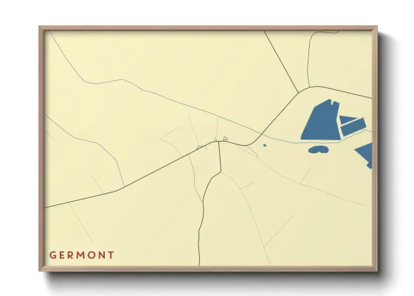 Une affiche de carte sur Germont
