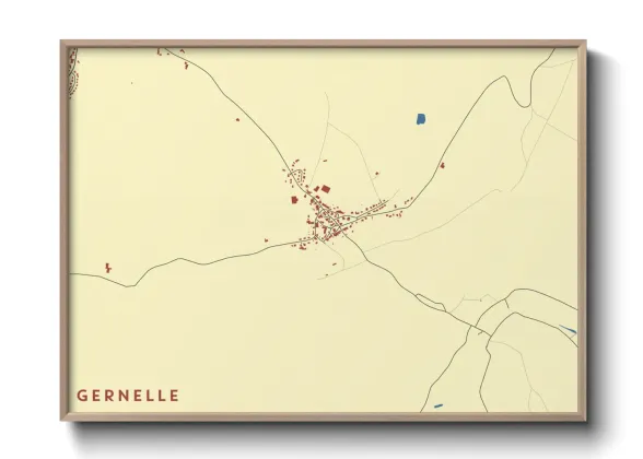 Une affiche de carte sur Gernelle