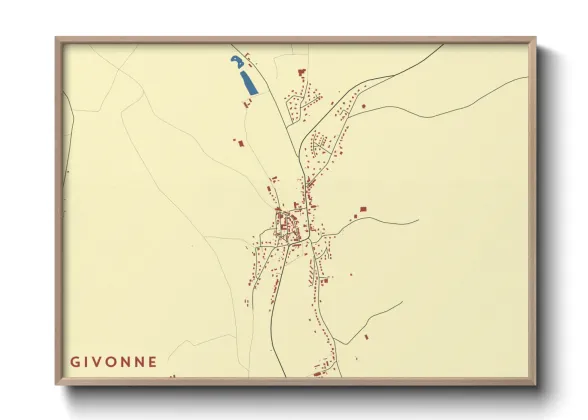 Une affiche de carte sur Givonne