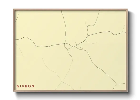 Une affiche de carte sur Givron