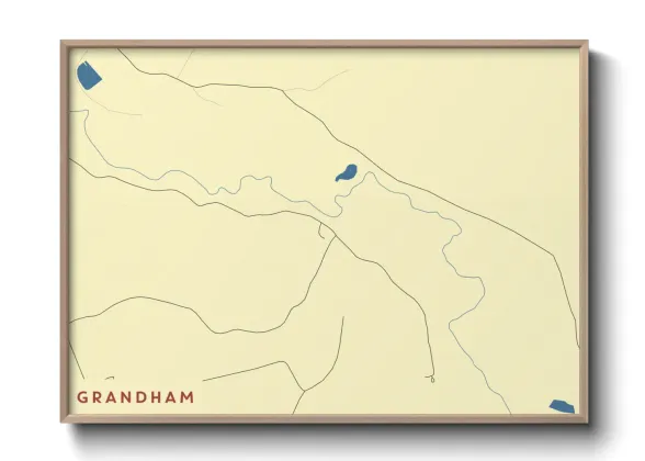 Une affiche de carte sur Grandham