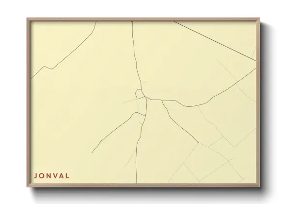Une affiche de carte sur Jonval