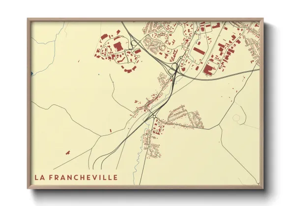 Une affiche de carte sur La Francheville