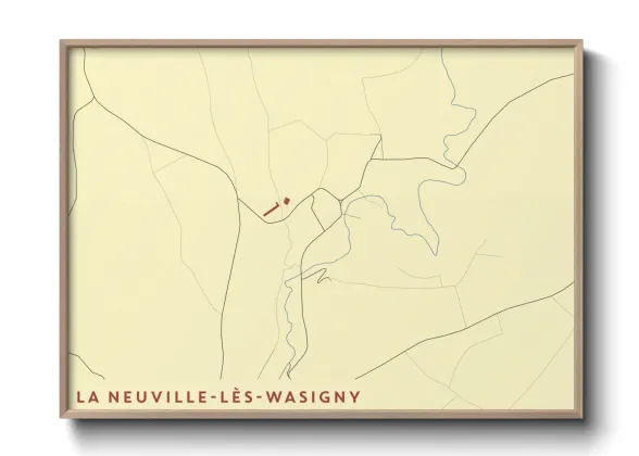 Une affiche de carte sur La Neuville-lès-Wasigny